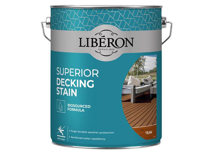 Liberon Superior Decking Stain Teak 5 litre LIB126128