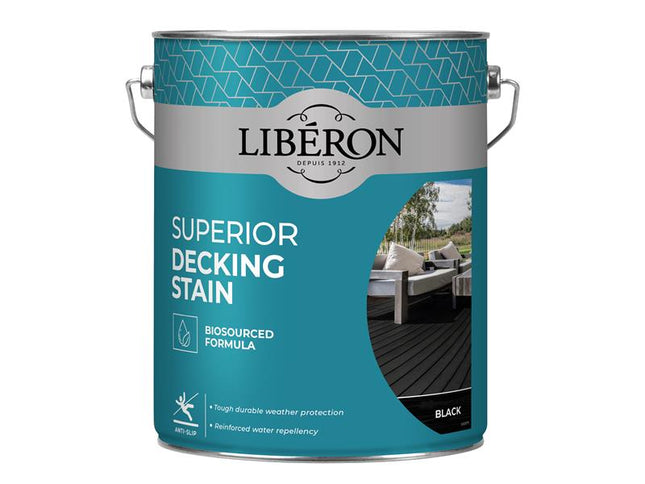 Liberon Superior Decking Stain Black 5 litre LIB126133