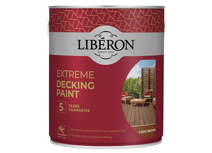 Liberon Extreme Decking Paint Light Brown 2.5 litre LIB126137