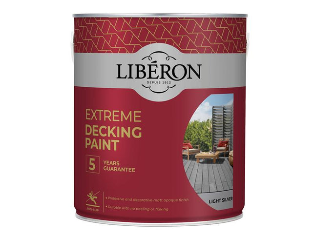 Liberon Extreme Decking Paint Light Silver 2.5 litre LIB126139