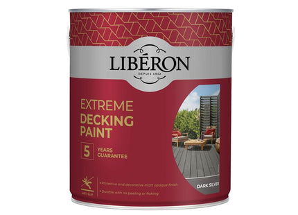 Liberon Extreme Decking Paint Dark Silver 2.5 litre LIB126140