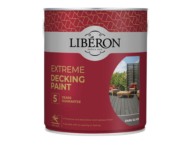 Liberon Extreme Decking Paint Dark Silver 2.5 litre LIB126140