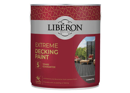 Liberon Extreme Decking Paint Gun Metal 2.5 litre LIB126141