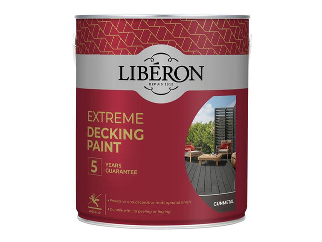 Liberon Extreme Decking Paint Gun Metal 2.5 litre LIB126141