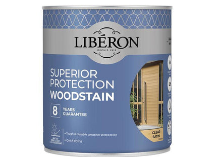 Liberon Superior Protection 8 Year Woodstain Clear Satin 750Ml