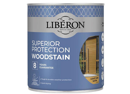 Liberon Superior Protection 8 Year Woodstain Light Oak Satin 750Ml