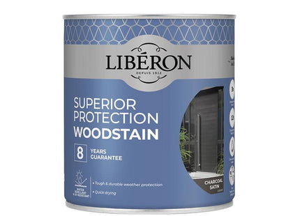 Liberon Superior Protection 8 Year Woodstain Charcoal Satin 750Ml