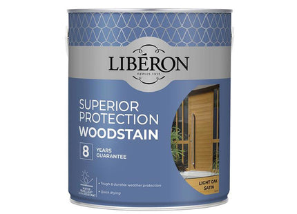 Liberon Superior Protection 8 Year Woodstain Light Oak Satin 2.5 Litre
