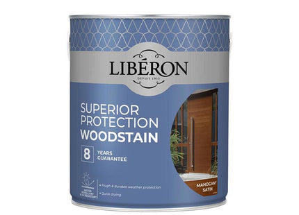 Liberon Superior Protection 8 Year Woodstain Mahogany Satin 2.5 Litre