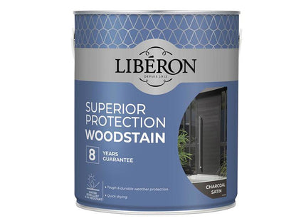 Liberon Superior Protection 8 Year Woodstain Charcoal Satin 2.5 Litre