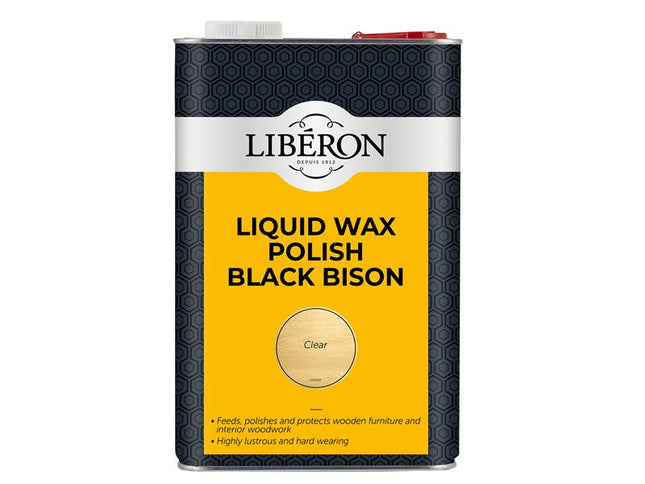 Liberon Liquid Wax Polish Black Bison Clear 5 litre 