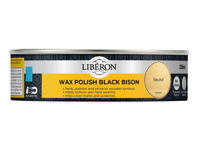 Liberon Black Bison Wax Paste Neutral 150ml                                             