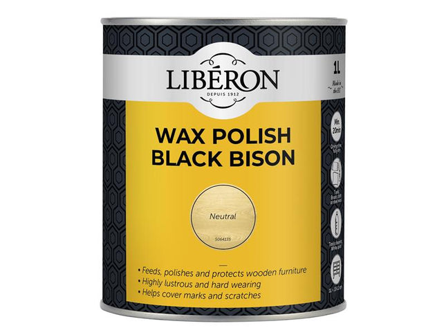 Liberon Black Bison Wax Paste Neutral 1kg                                               