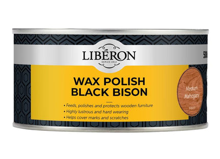 Liberon Black Bison Wax Paste Medium Mahogany 500ml