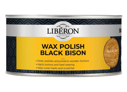 Liberon Black Bison Wax Paste Medium Oak 500ml 