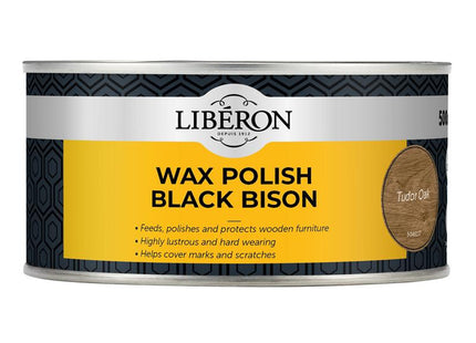 Liberon Black Bison Wax Paste Tudor Oak 500ml