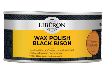 Liberon Black Bison Wax Paste Victorian Mahogany 500ml 