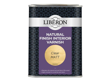 Liberon Natural Finish Interior Varnish Clear Matt 1 litre 