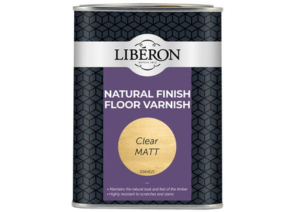 Liberon Natural Finish Floor Varnish Clear Matt 1 litre 