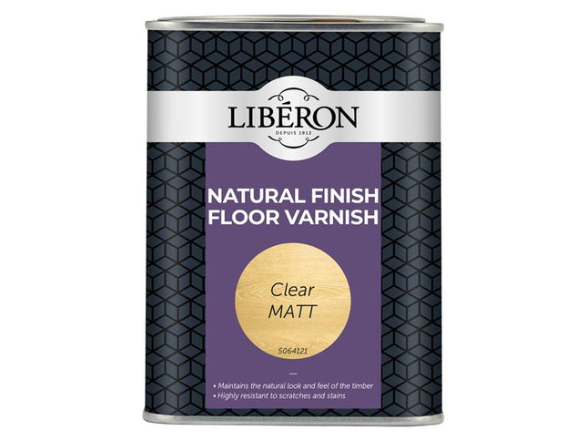 Liberon Natural Finish Floor Varnish Clear Matt 1 litre 