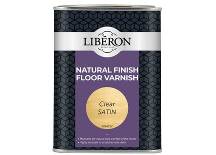 Liberon Natural Finish Floor Varnish Clear Satin 1 litre 