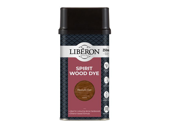 Liberon Spirit Wood Dye Medium Oak 250ml