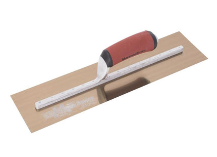 Marshalltown Mxs815gd Golden Stainless Steel Finishing Trowel, Durasoft Handle 18 X 5In