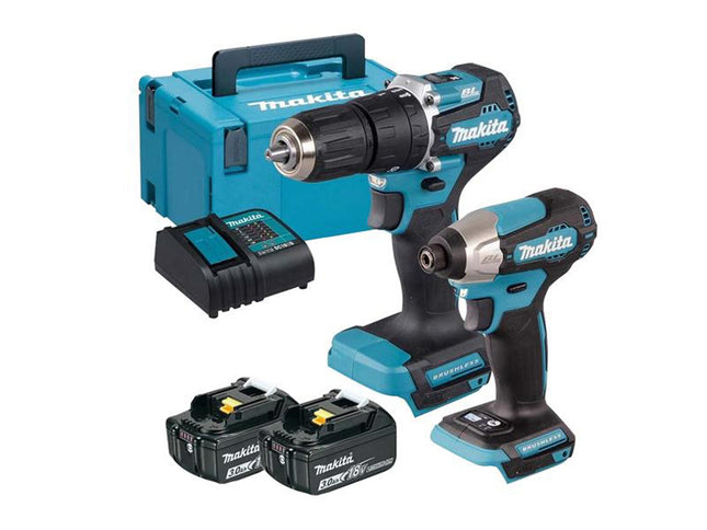 Makita Dlx2414sj 18V Lxt 2 Piece Brushless Kit 18V 2 X 3.0Ah Li-Ion