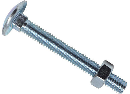 Metalmate Cup Square Hex Bolt & Nut Zp M6 X 50Mm Box 50