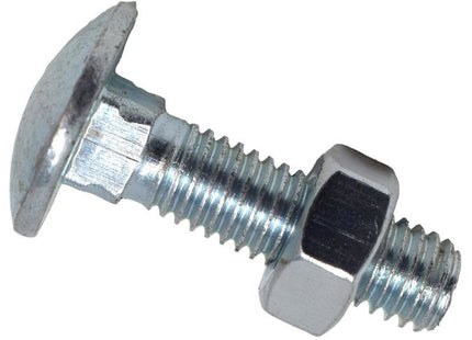 Metalmate Cup Square Hex Bolt & Nut Zp M8 X 30Mm Box 50
