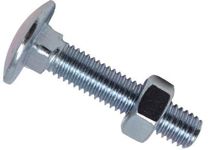 Metalmate Cup Square Hex Bolt & Nut Zp M8 X 40Mm Box 50