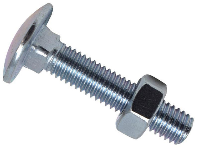 Metalmate Cup Square Hex Bolt & Nut Zp M8 X 40Mm Box 50