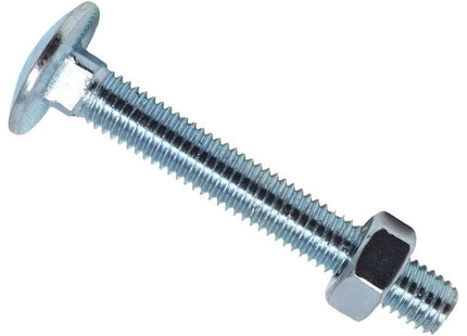 Metalmate Cup Square Hex Bolt & Nut Zp M8 X 60Mm Box 25