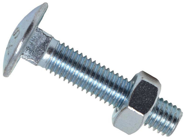 Metalmate Cup Square Hex Bolt & Nut Zp M10 X 50Mm Box 25