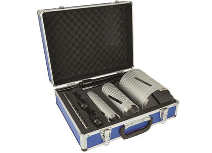 Mexco Slotted Dry Core Drill X90 Grade Kit, 7 Piece