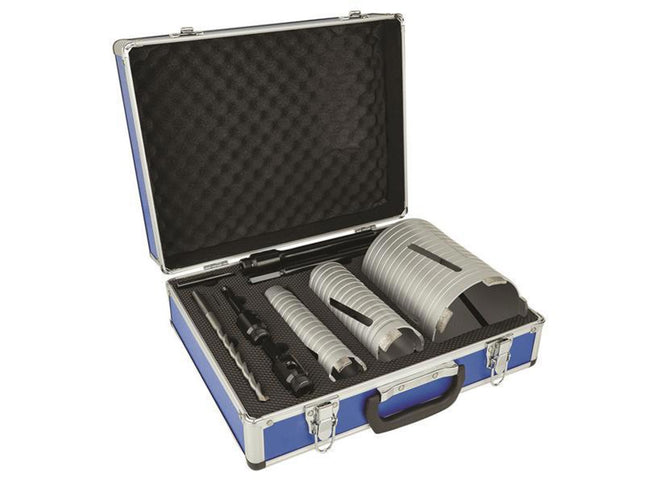 Mexco Slotted Dry Core Drill X90 Grade Kit, 7 Piece