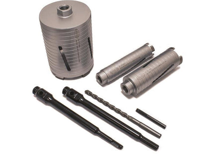 Mexco Slotted Dry Core Drill X90 Grade Kit, 7 Piece