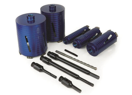 Mexco Slotted Dry Core Drill Xcel Grade Kit, 11 Piece
