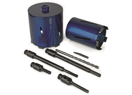 Mexco Slotted Dry Core Drill Xcel Grade Kit, 8 Piece