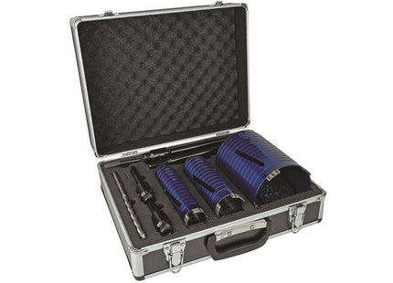 Mexco Slotted Dry Core Drill Xcel Grade Kit, 9 Piece