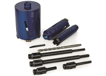 Mexco Slotted Dry Core Drill Xcel Grade Kit, 9 Piece