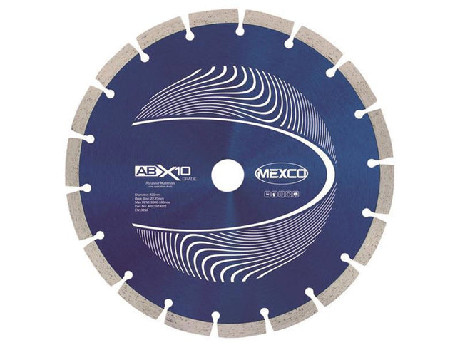 Mexco Abrasive Materials X10 Grade Diamond Blade 230 X 22Mm