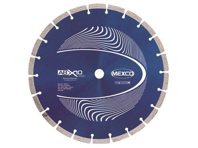 Mexco Abrasive Materials X10 Grade Diamond Blade 300 X 20Mm
