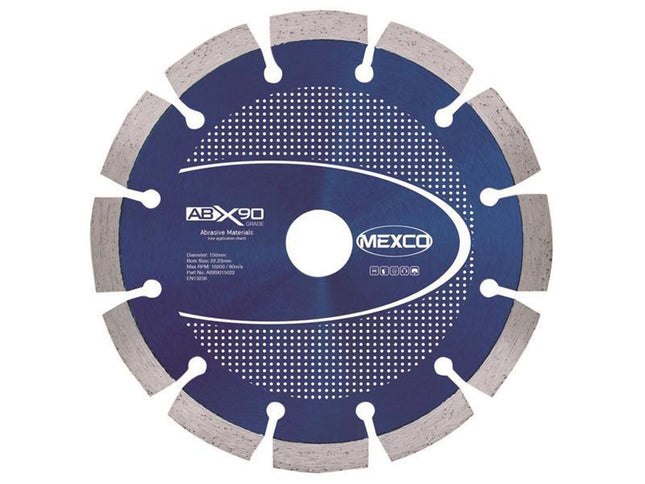 Mexco Abrasive Materials X90 Grade Diamond Blade 150 X 22Mm