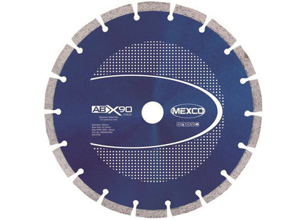 Mexco Abrasive Materials X90 Grade Diamond Blade 230 X 22Mm