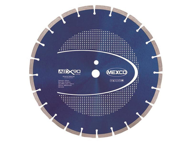 Mexco Abrasive Materials X90 Grade Diamond Blade 350 X 20Mm