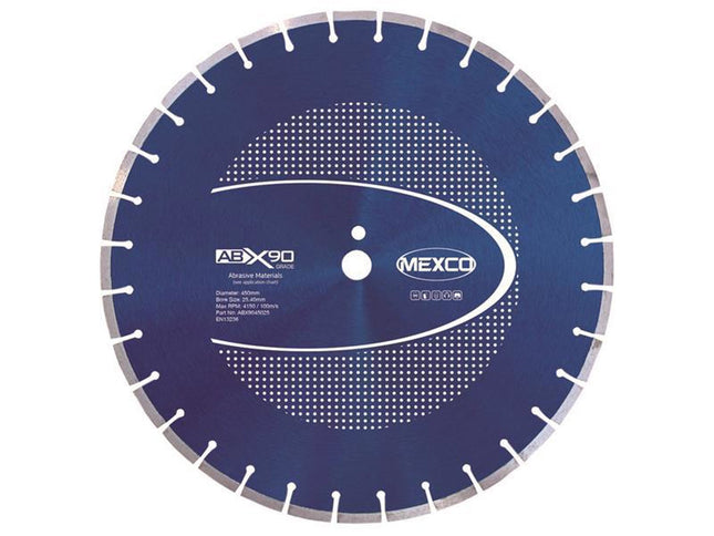 Mexco Abrasive Materials X90 Grade Diamond Blade 450 X 25Mm