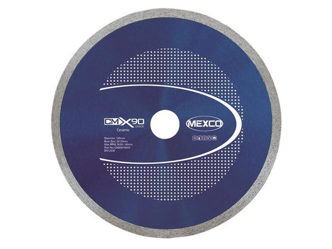Mexco X90 Grade Ceramic Materials Diamond Blade 180 X 22Mm
