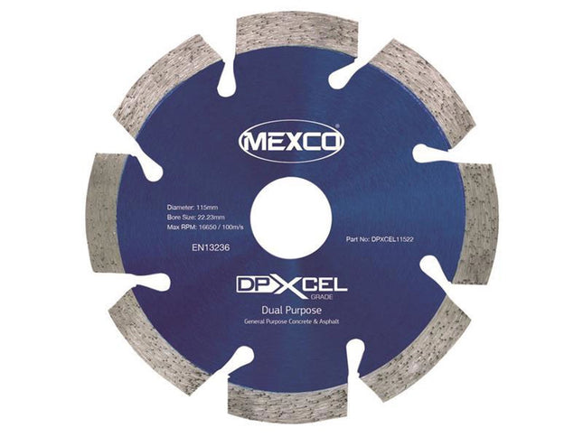 Mexco Xcel Grade Dual Purpose Diamond Blade 115 X 22Mm