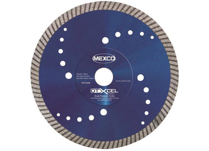 Mexco Xcel Grade Dual Purpose Turbo Diamond Blade 180 X 22Mm